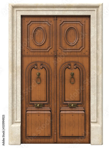 Entrance classic doors for the house