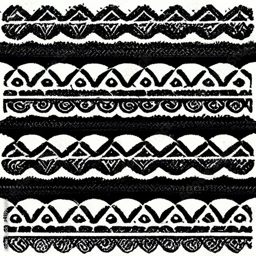 Polynesian tribal pattern tattoo, aboriginal samoan band, maori seamless art bracelets ornament, polynesian line tattoo pattern, maori black and white texture border, ethnic ornament tribal band.
