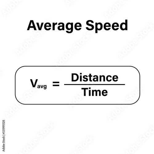 the average Speed formula in physics