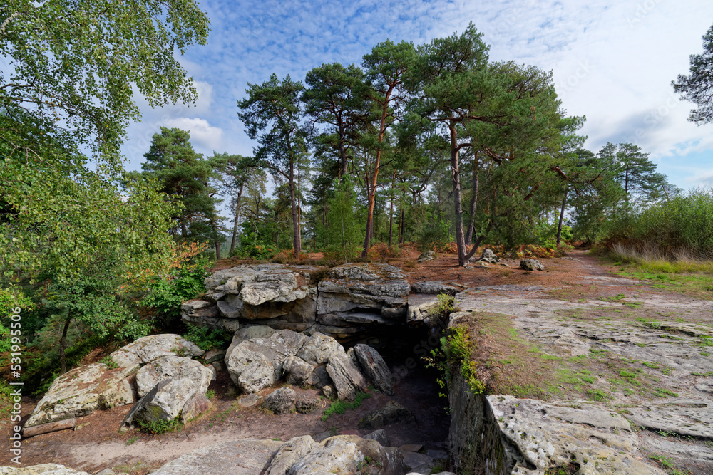 Beatrix grotto in Fontainebleau forest