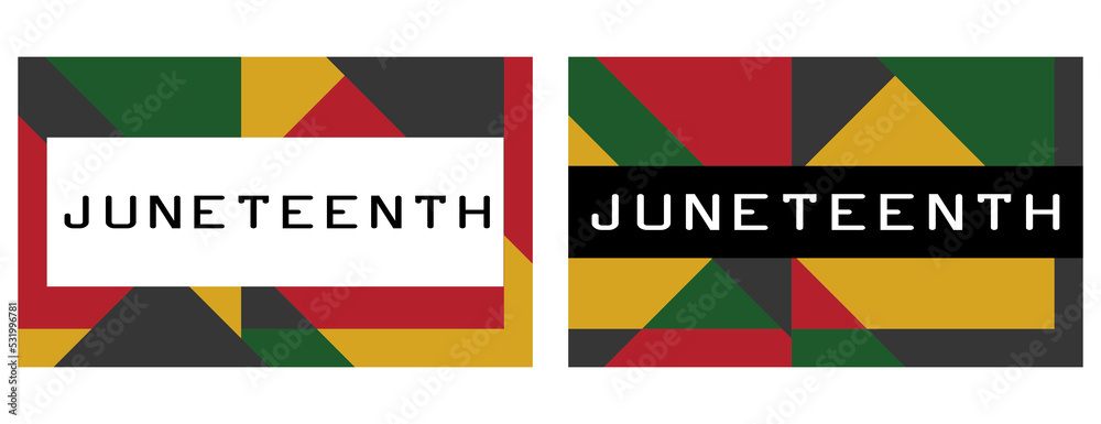 banner two styles for juneteenth