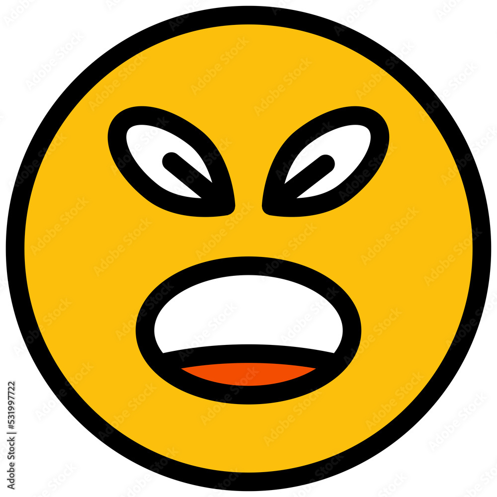 angry face emoji illustration