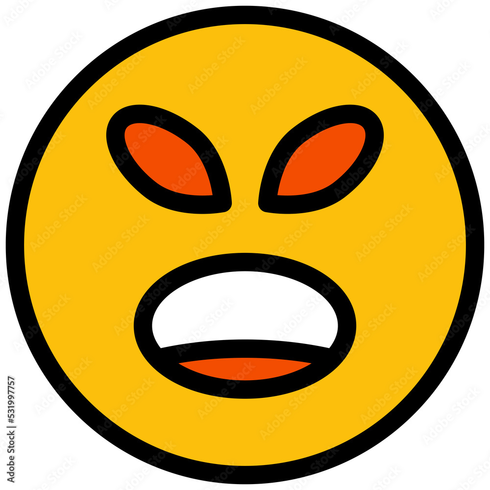 angry face emoticon illustration angry face emoticon illustration