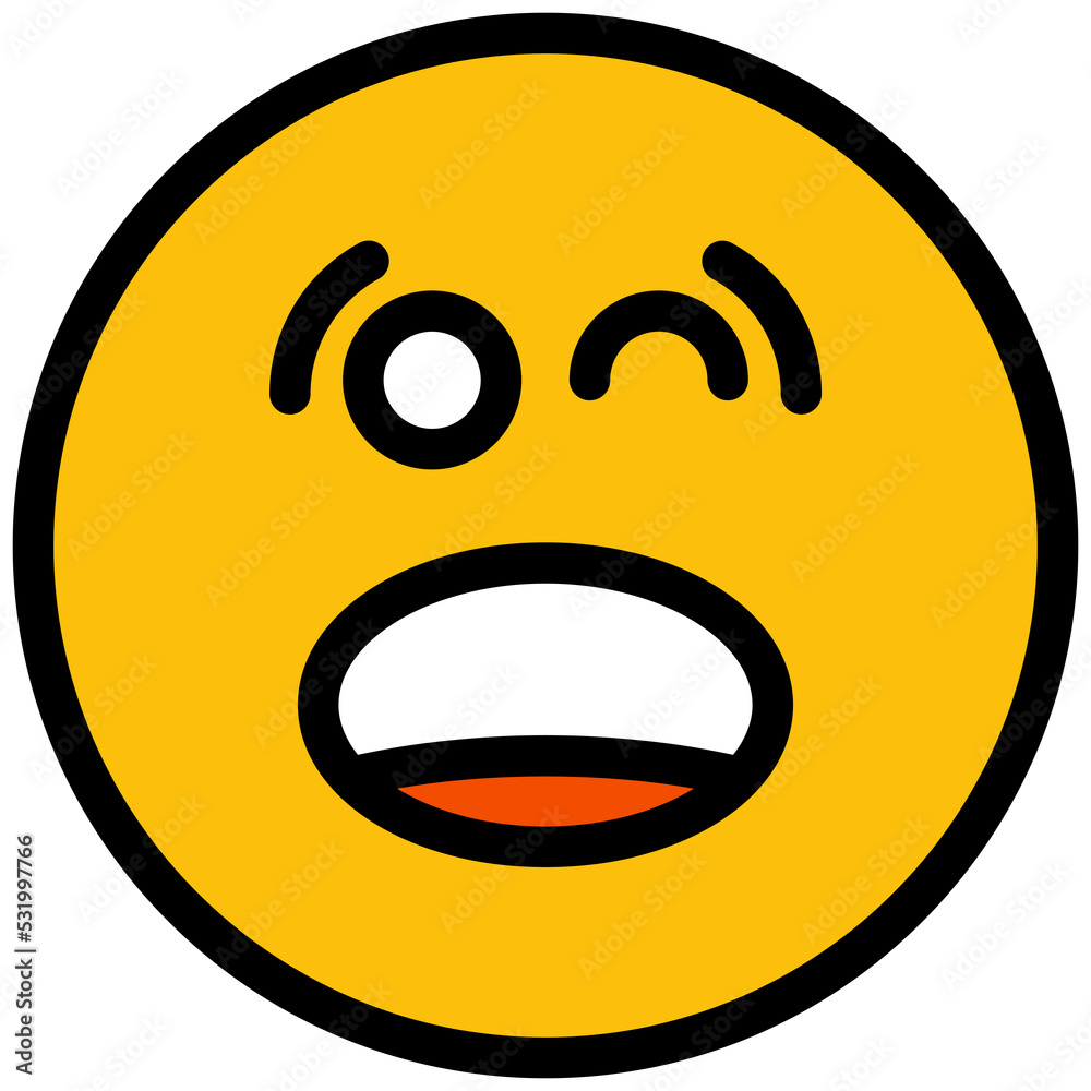 amazed and worried emoticon illustration amazed and worried emoticon illustration