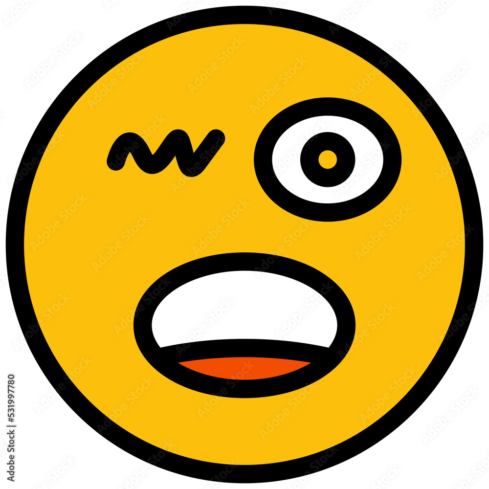 amazed and worried emoticon illustration amazed and worried emoticon illustration