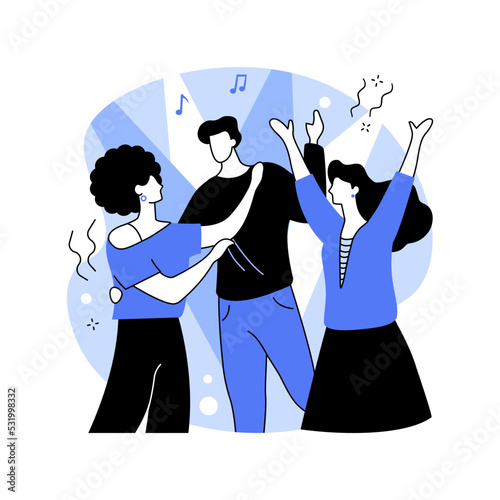 Clubbing isolated cartoon vector illustrations.