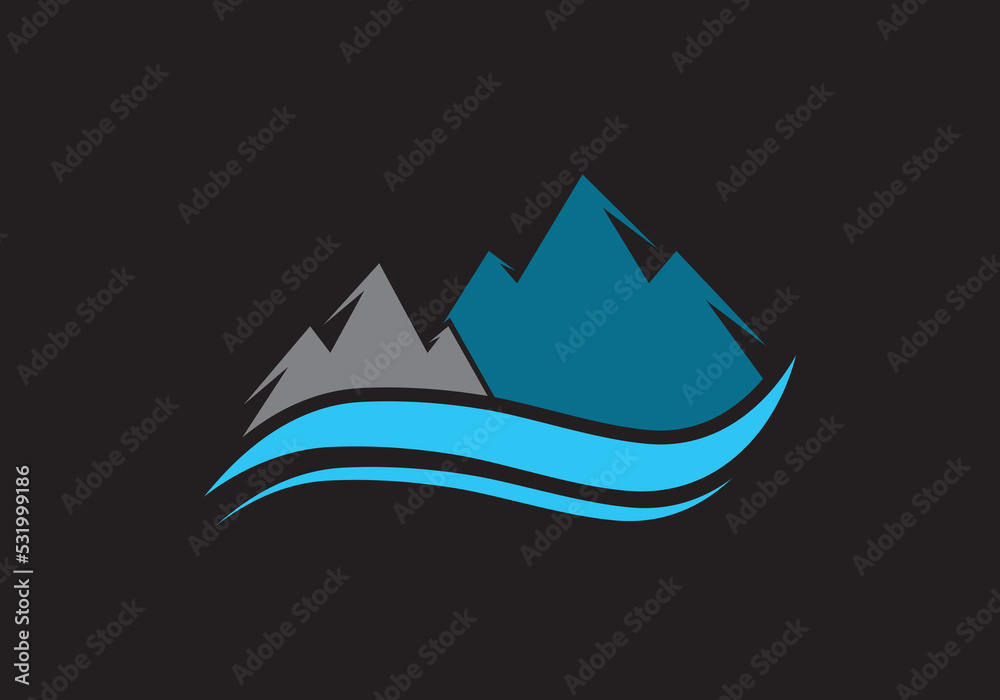 Obraz premium this is a creative mountain business logo 