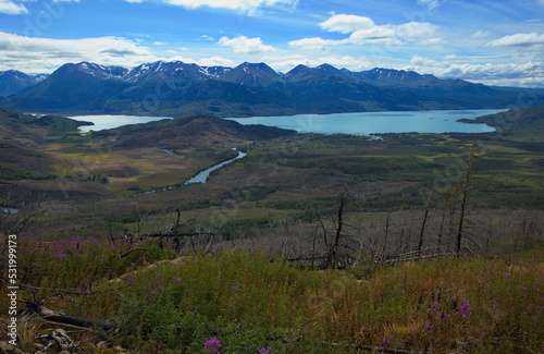 View of Hidden Lake from Hideout Trail in Skilak Wildlife Recreation Area in Alaska,United States,North America
 photo