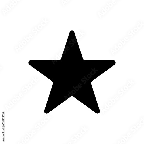 star icon vector on white background. Simple flat symbol