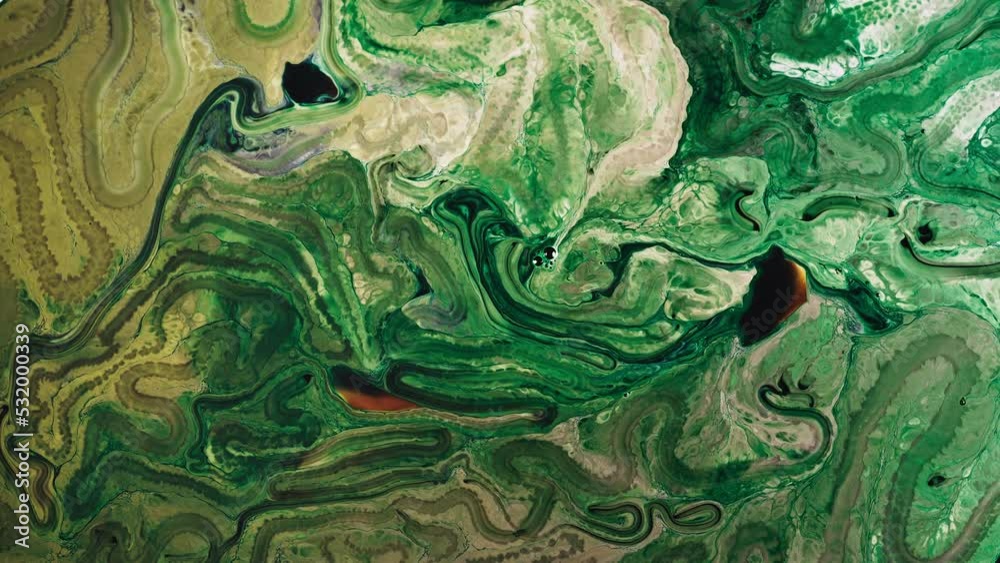 Abstract Paint Ink Spread like Explotion on Milky Surface