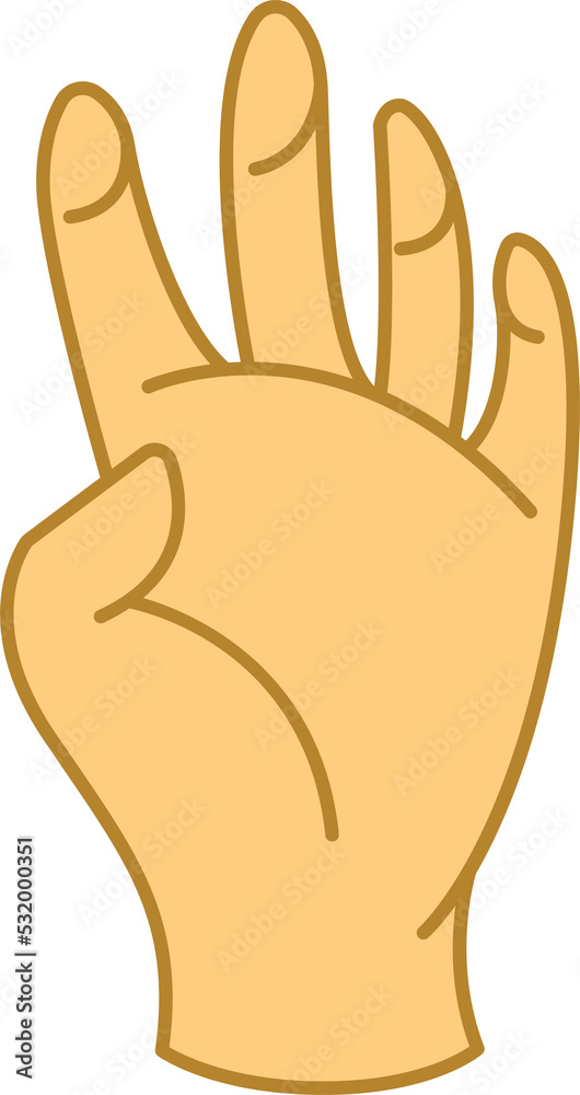 Obraz premium hand gesture illustration