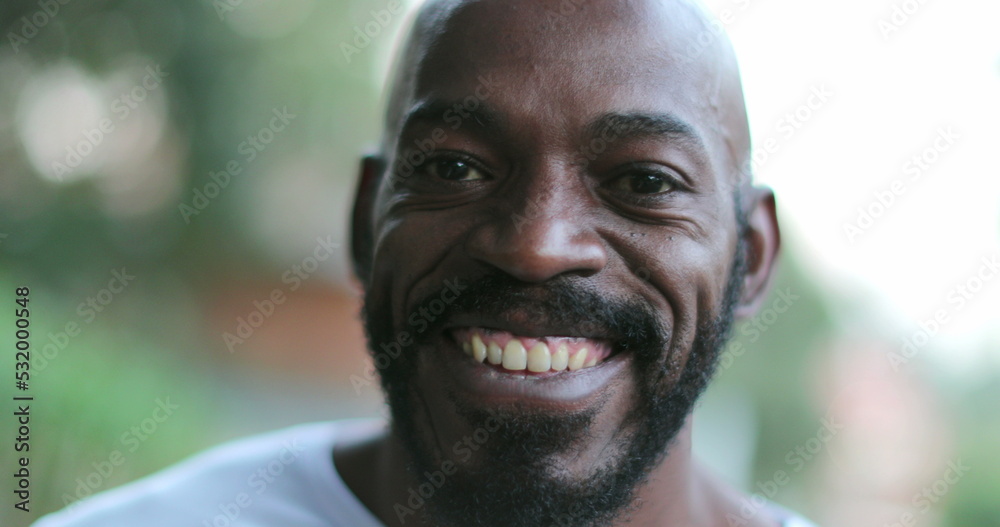 Happy African man portrait smiling close-up Happy African man portrait smiling close-up