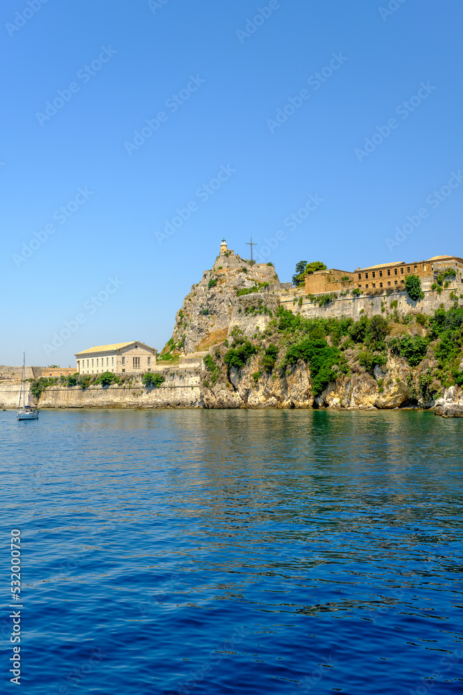 photographs of Corfu and the island of Vedos taken from a boat during a sightseeing trip
