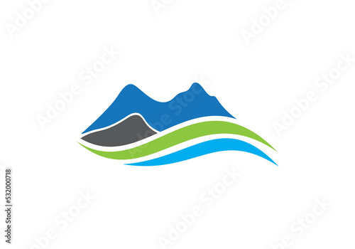 this is a creative mountain business logo 