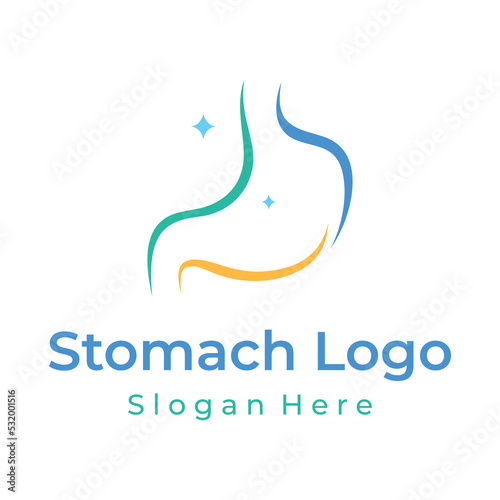 Stomach health and stomach care template logo design. Logo sign for doctor, business and branding.