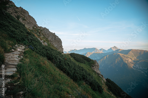 Fototapeta Naklejka Na Ścianę i Meble -  Landscape with mountains (Tatras) from a height