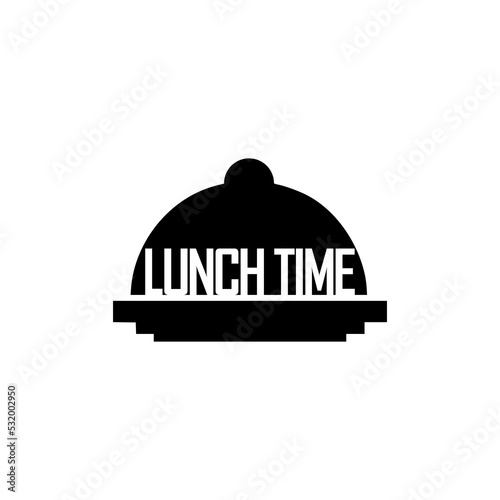 Lunch time icon isolated on white background 