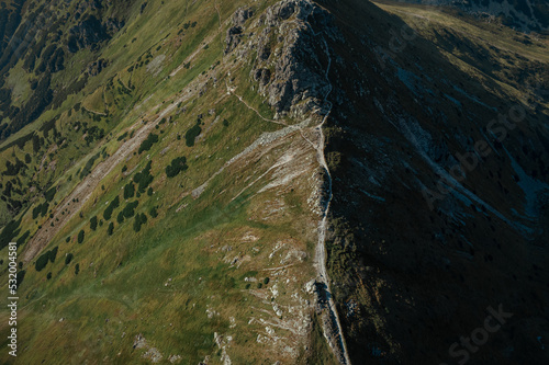 Fototapeta Naklejka Na Ścianę i Meble -  Landscape with mountains (Tatras) from a height