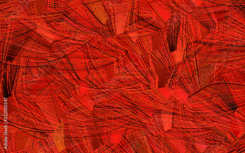 Light Red, Yellow vector template with chaotic shapes.