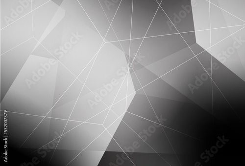 Light Gray vector template with crystals, triangles.