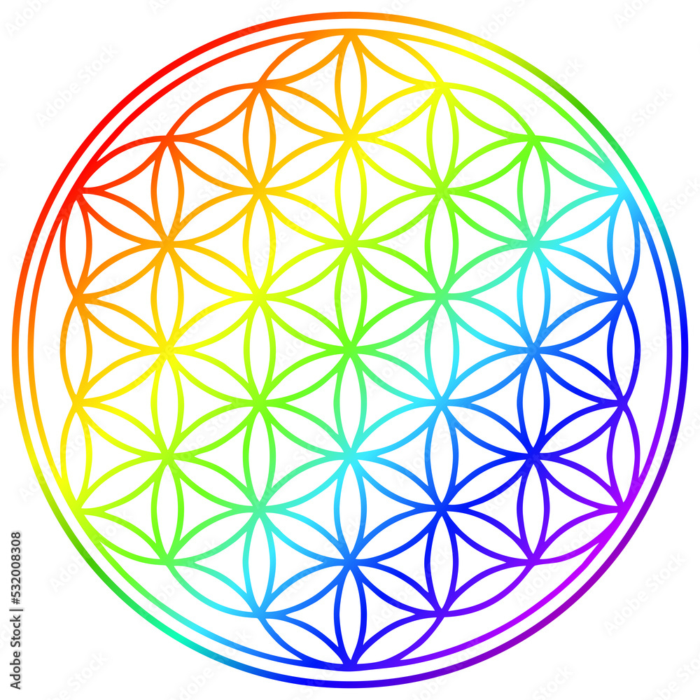 flower of life spiritual symbol rainbow flower of life spiritual symbol rainbow