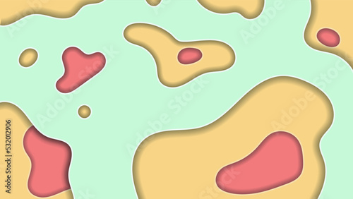 Vector abstract pastel background in paper cut style