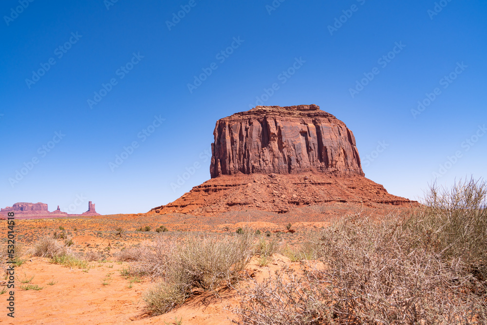 Fototapeta premium View of the Merrick Butte in the Monument Valley