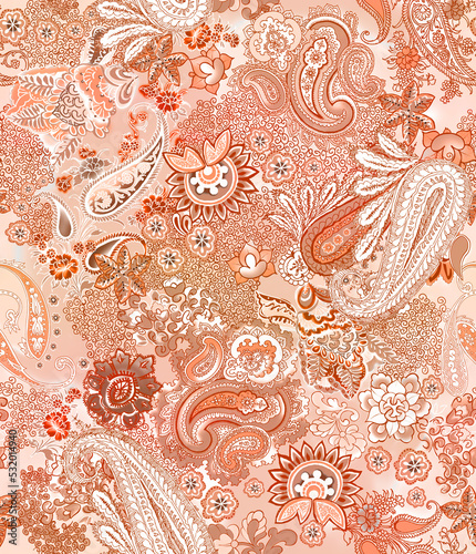 seamless pattern with paisley