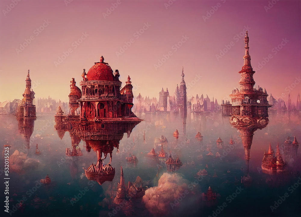Floating City In Water