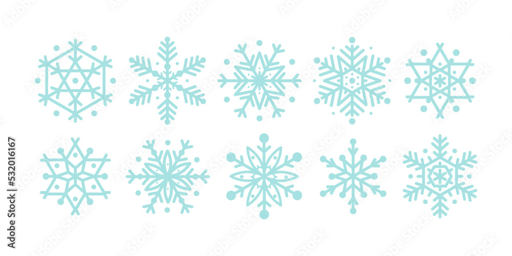 Snowflake on isolated background, snowflake collection, Christmas icon, Vector, illustration Snowflake on isolated background, snowflake collection, Christmas icon, Vector, illustration