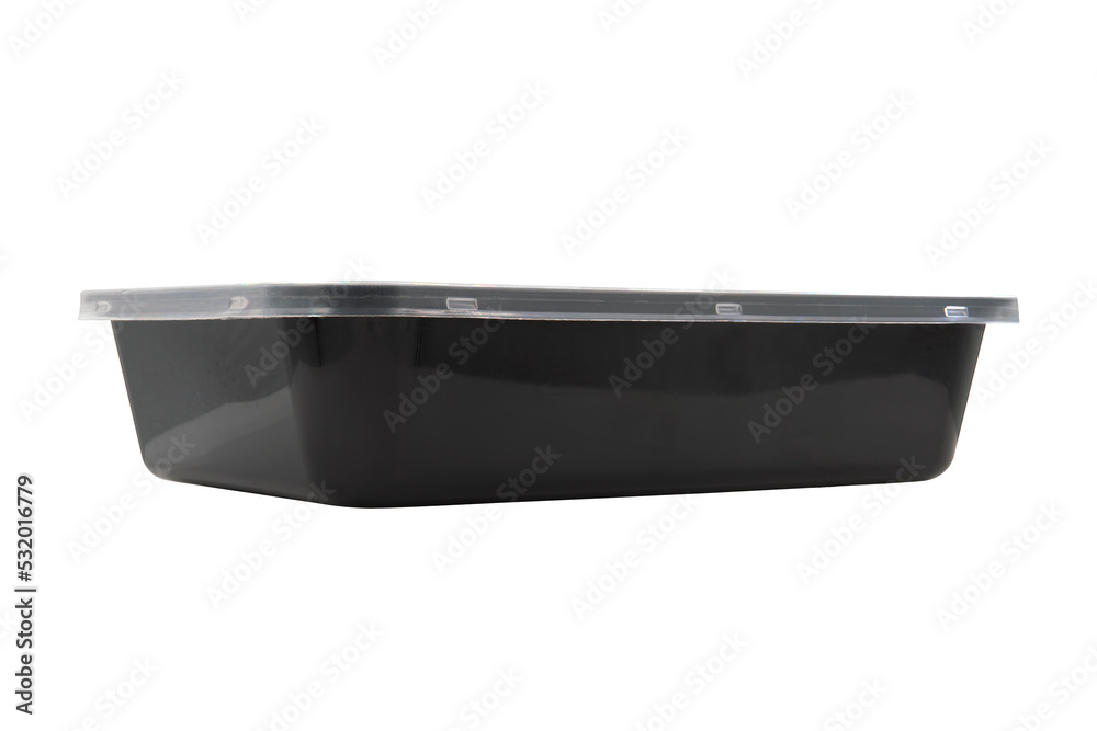 Plastic Food Packaging Tray With Clear Plastic Cover isolated on white background Plastic Food Packaging Tray With Clear Plastic Cover isolated on white background