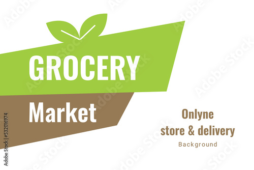 Organic Grocery shopping concept