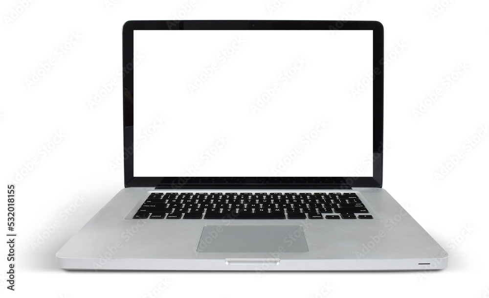 Blank Laptop Isolated from the Background Blank Laptop Isolated from the Background