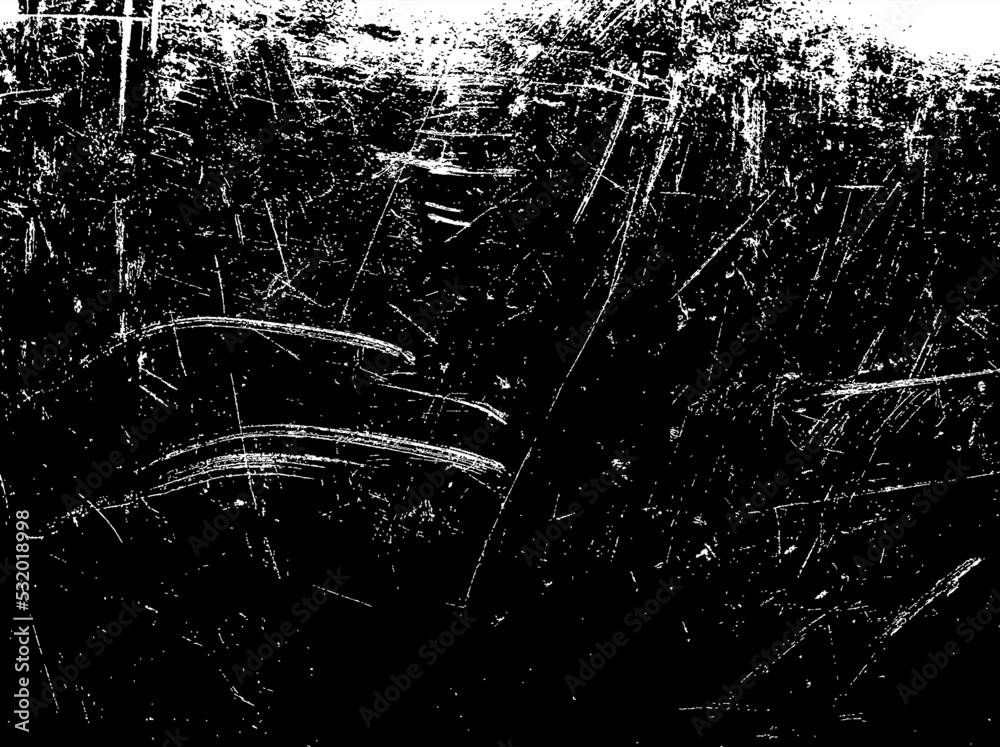 Grunge texture background vector, textured grungy white black vintage design element in old distressed paper or border illustration, scratches grit grime and grungy lines for photo overlay template 