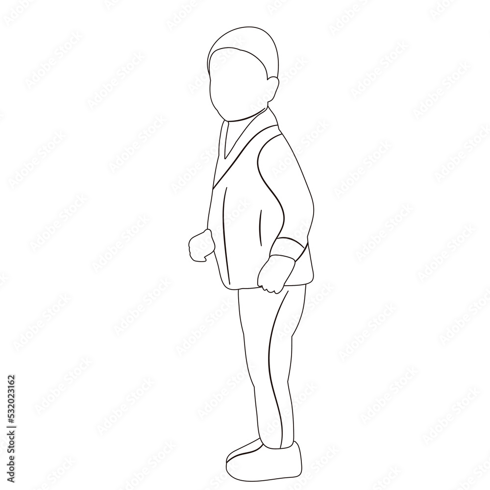 boy sketch ,contour on white background isolated boy sketch ,contour on white background isolated