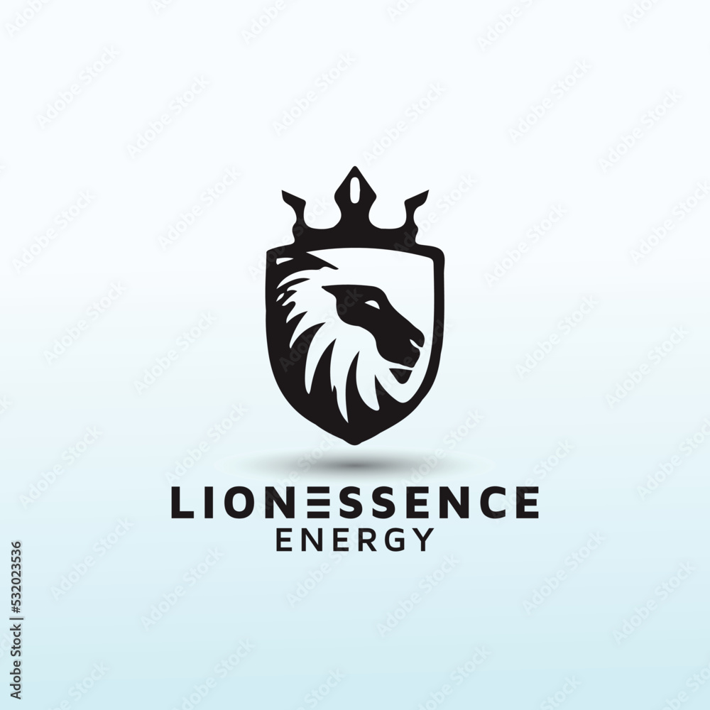 a male lion head logo designed