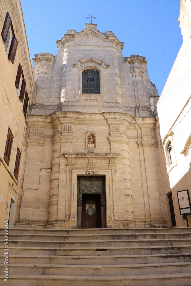 Fototapeta premium Chiesa di Santa Lucia e Agata alla Fontana in Matera, Italy