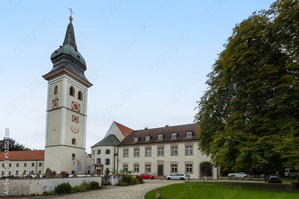 Monastery church in the town of Rottenbuch, Bavaria; Germany.