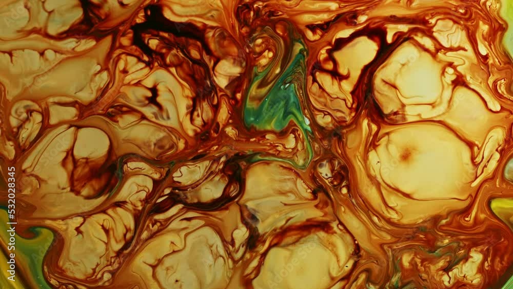 Abstract Paint Ink Spread like Explotion on Milky Surface