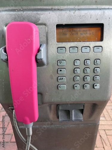 Öffentliches Münz-und Kartentelefon. photo