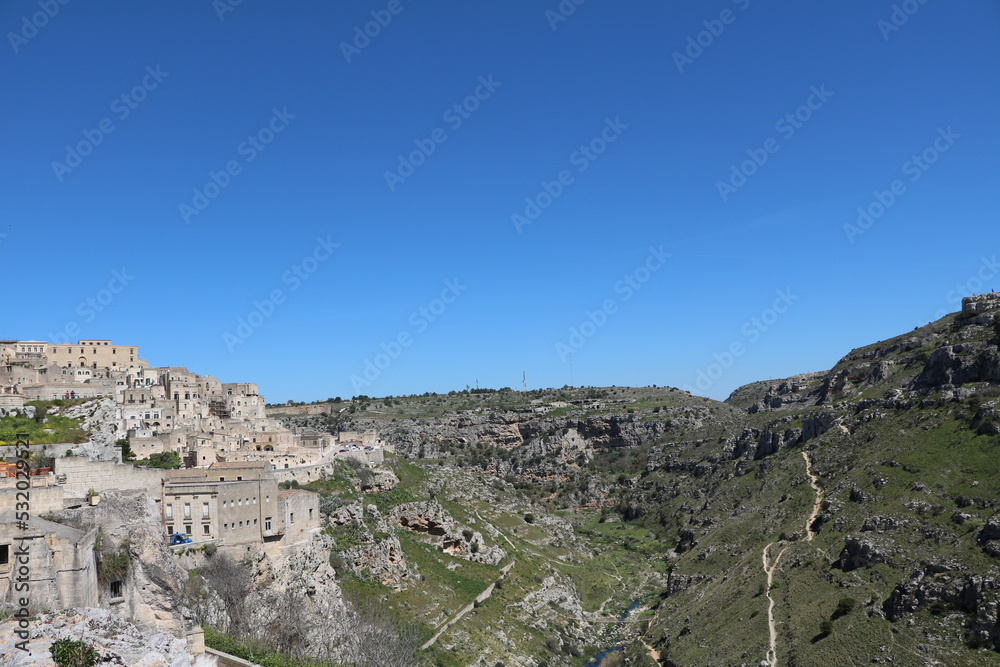 Gorge of the Gravina di Matera, Italy