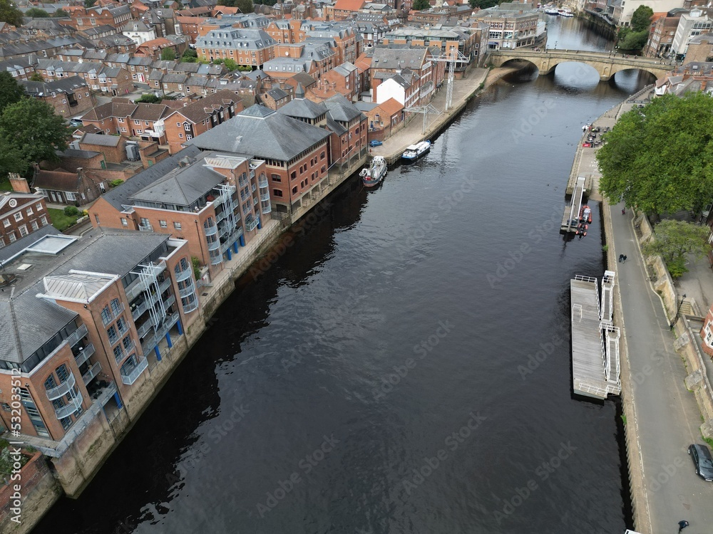 The River Ouse is the beautiful river that flows through this beautiful and historically important city of York.