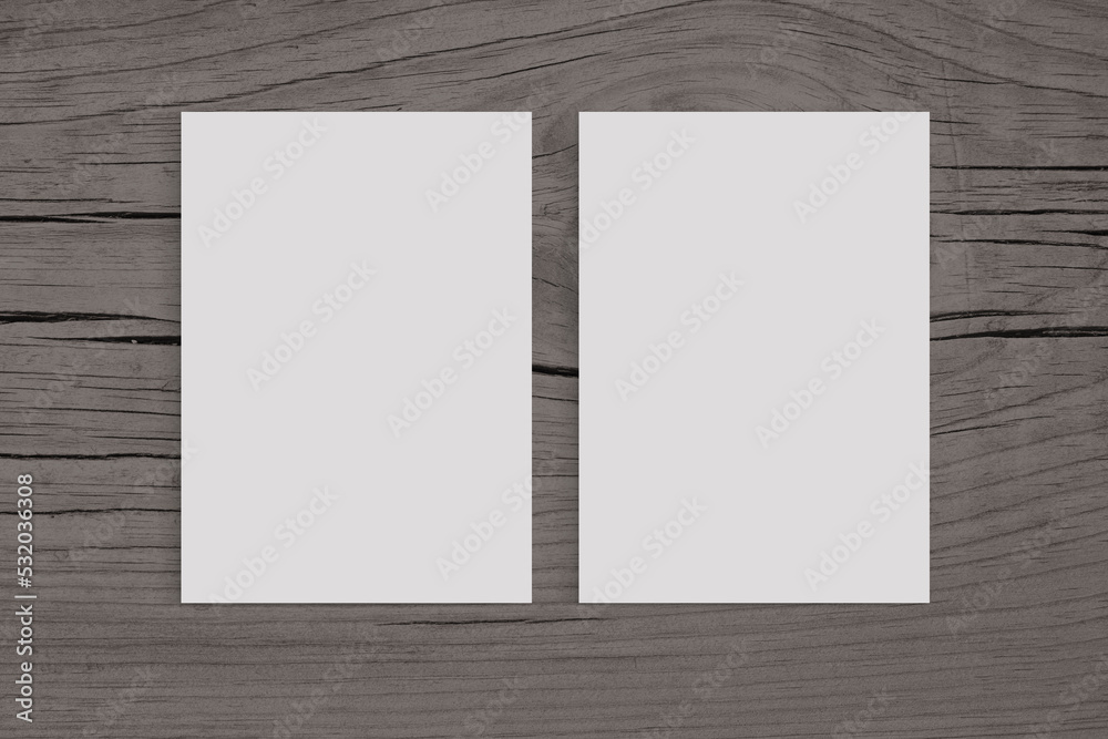 Poster Mockup atop Modern Gray Wood with Copy Space Poster Mockup atop Modern Gray Wood with Copy Space