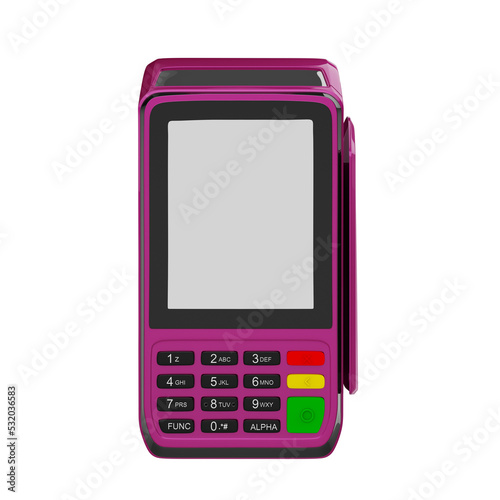 Payment terminal with credit card 3d