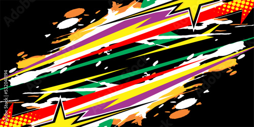 racing background vector design with line patterns and bright colors.