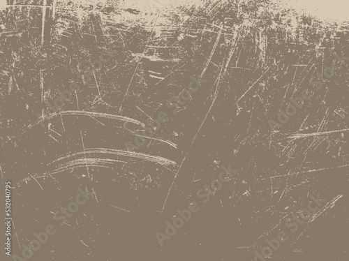 Grunge texture background vector, textured grungy brown vintage design element in old distressed paper or border illustration, scratches grit grime and grungy lines for photo overlay template 
