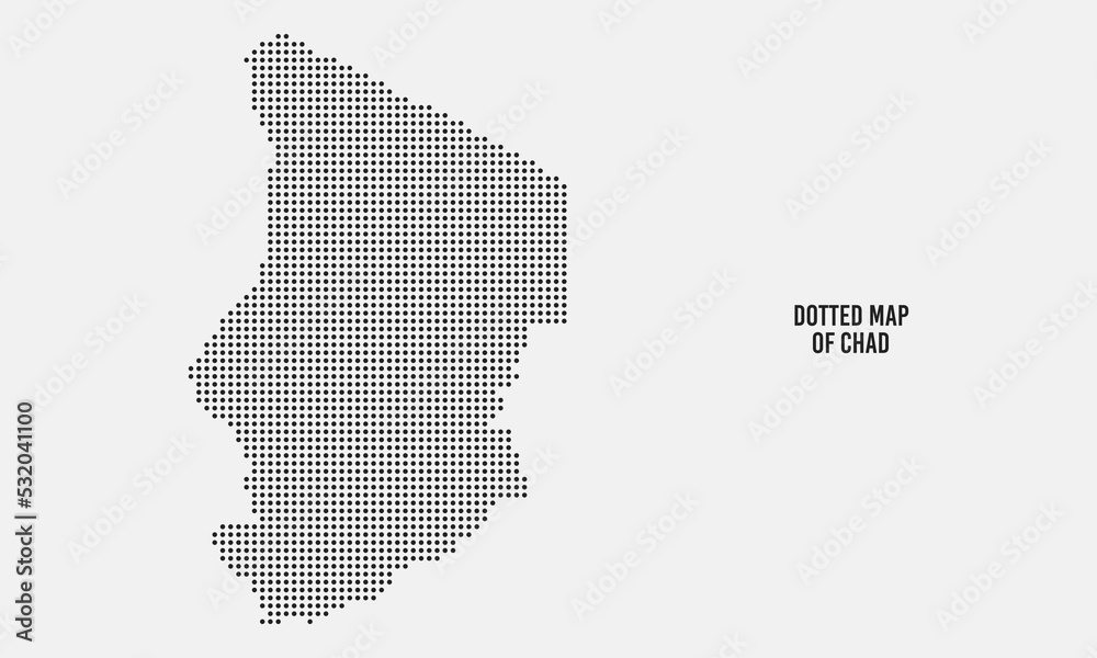 Dotted Chad Map Vector Illustration
