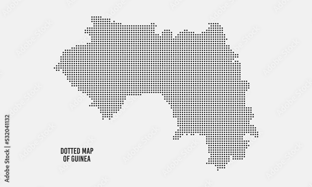 Dotted Guinea Map Vector Illustration Dotted Guinea Map Vector Illustration