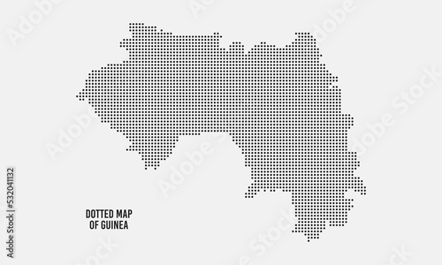 Dotted Guinea Map Vector Illustration
