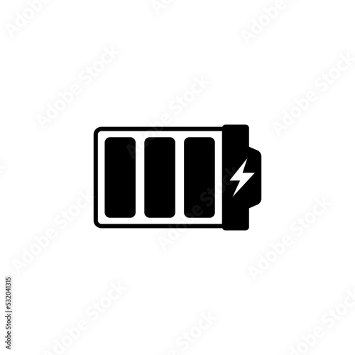 Icono de batería eléctrica. Ilustración vectorial